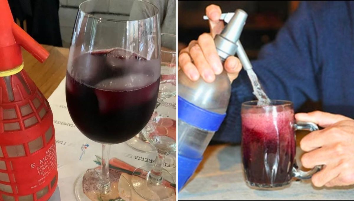 El vino con soda o "sodeado" es una bebida nacional muy conocida y consumida.