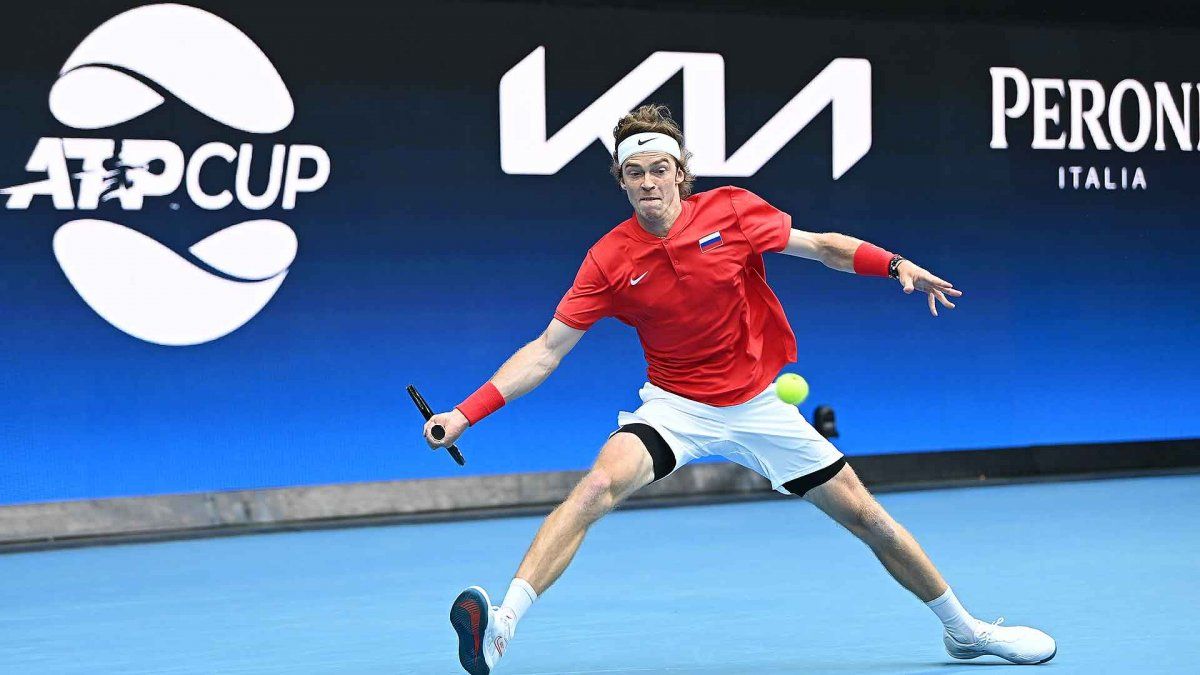 Rublev batió a Pella y le dio el primer punto a Rusia en la ATP Cup.