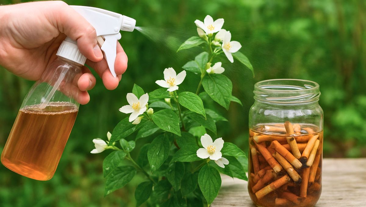 Por qué hay que rociar la planta de jazmín con agua de tabaco o de colillas de cigarrillo