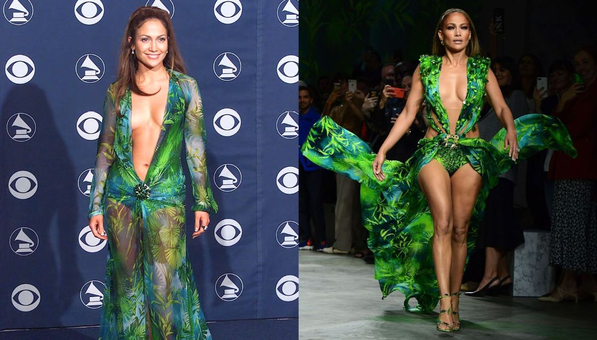 Jennifer Lopez cambió la historia digital con su vestido. Imagen: Instagram. Jennifer Lopez cambió la historia digital con su vestido. Imagen: Instagram.