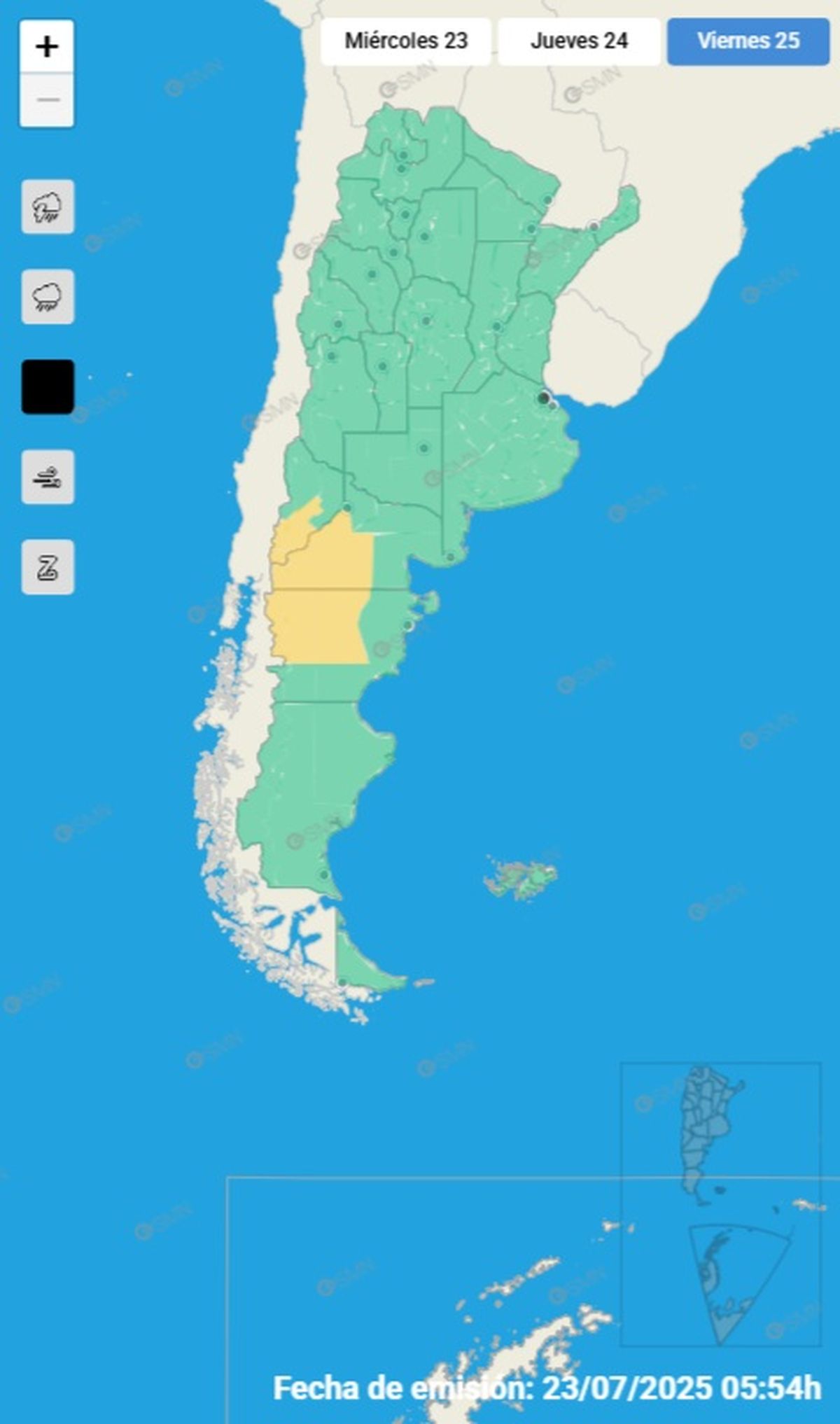 Estas son las áreas afectadas este viernes Estas son las áreas afectadas este viernes