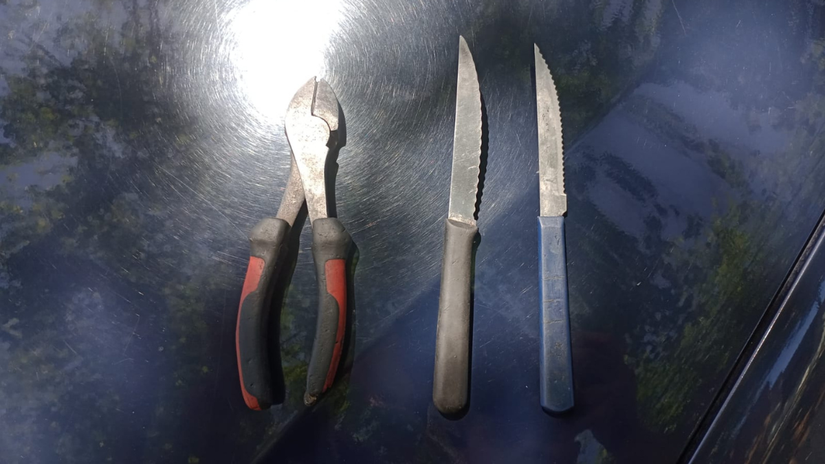 Se dispuso el secuestro de los elementos de corte y el peritaje de los mismos. Se dispuso el secuestro de los elementos de corte y el peritaje de los mismos.