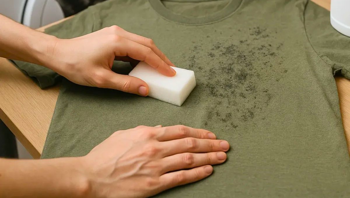 Para limpiar los hongos de la ropa puedes usar un poco de vinagre blanco. Para limpiar los hongos de la ropa puedes usar un poco de vinagre blanco. 