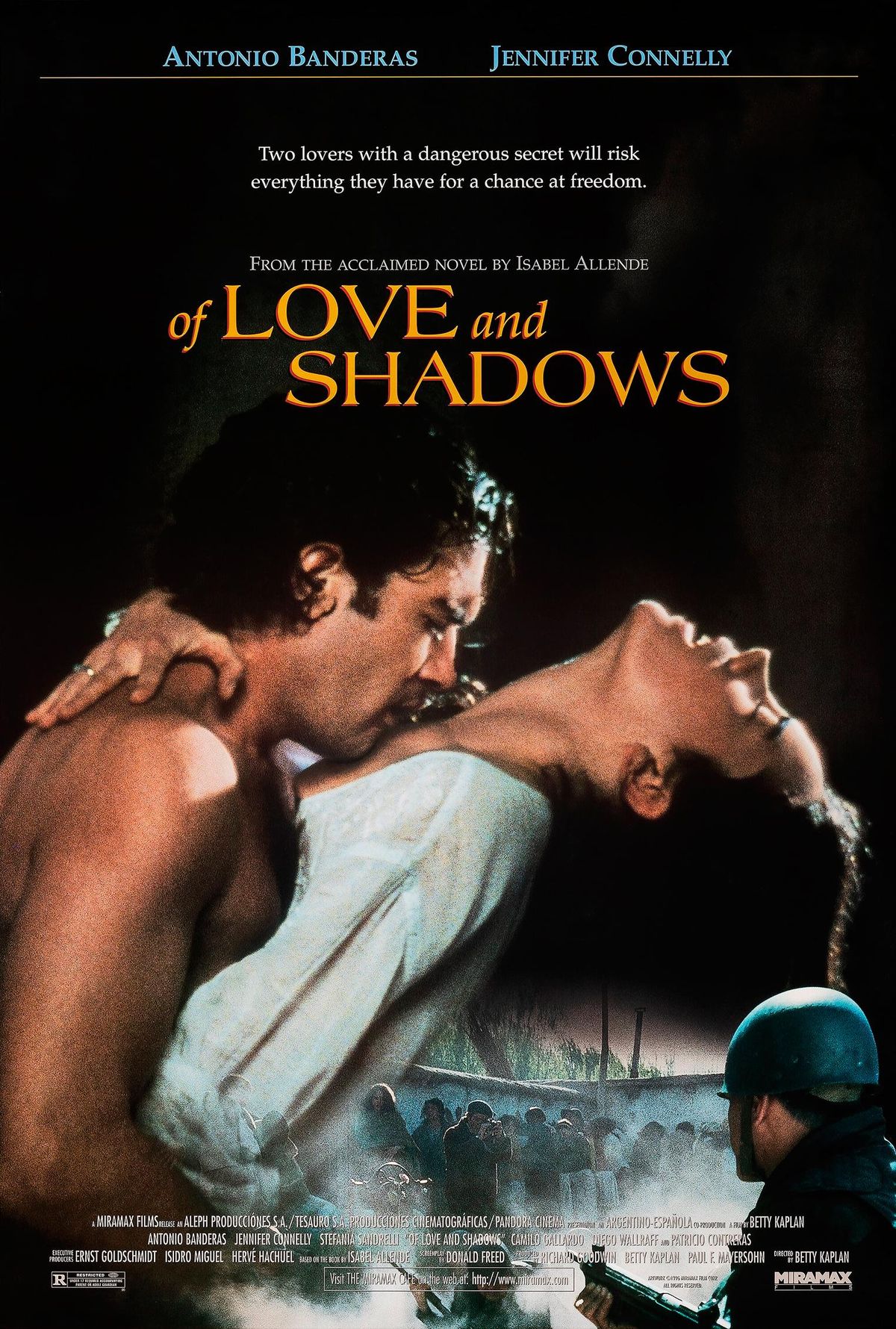 Póster de la película "De amor y de sombras". Póster de la película "De amor y de sombras". 
