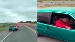 Los policías se habían detenido en el carril contrario, en la ruta 11 del partido de La Costa, y alertados por personal de Autopistas salieron zigzagueando para deternerse unos metros más adelante.
