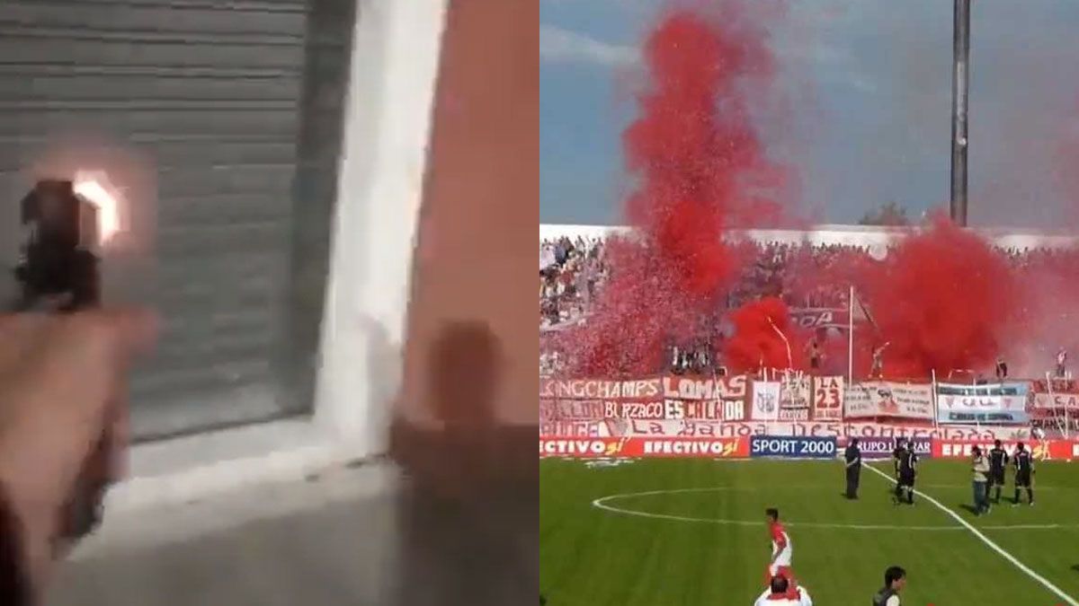 Se filmó a los tiros en la previa del partido