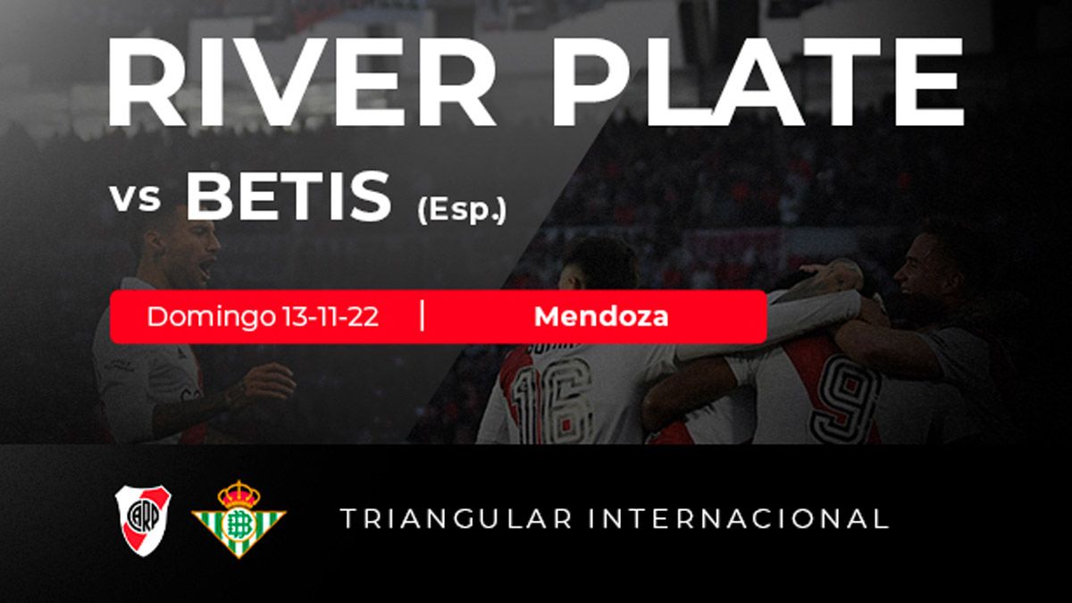 Este lunes 7 de noviembre se pondrán a la venta las entradas para el amistoso entre River y Betis, en el Malvinas de Mendoza.