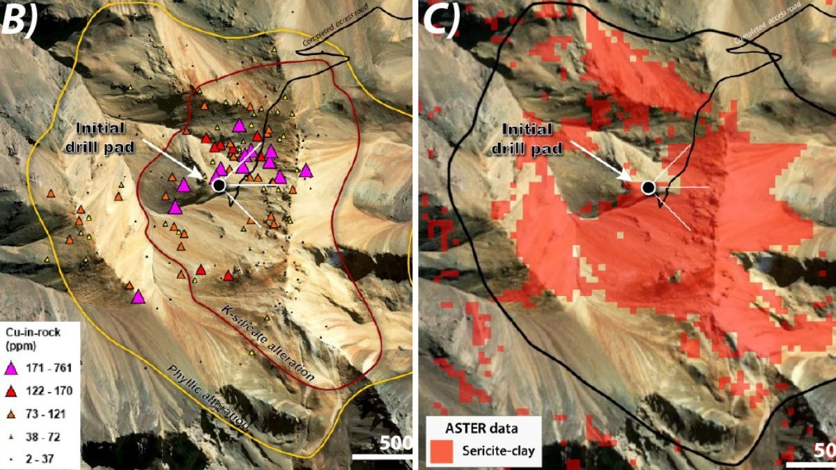 Imágenes de la perforación inicial de la minera Kobrea en Malargüe. Imágenes de la perforación inicial de la minera Kobrea en Malargüe.