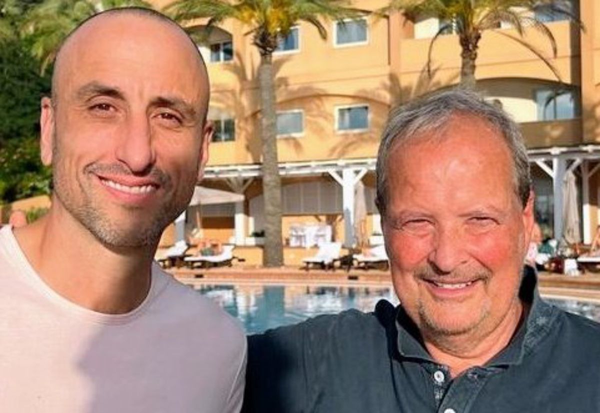 Manu y su ex entrenador Gaetano Gebbia.