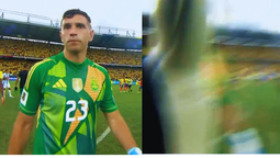 El video que muestra el incidente de Emiliano Martínez tras el partido contra Colombia