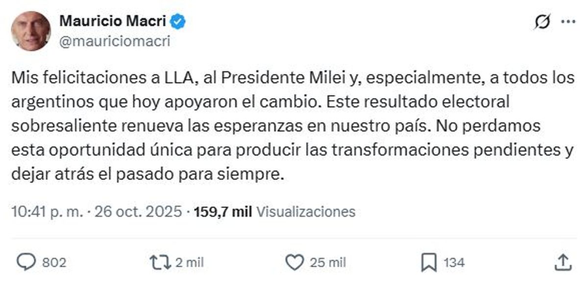 Tras el triunfo, Milei convocó a gobernadores y anticipó el Congreso más reformista de la historia