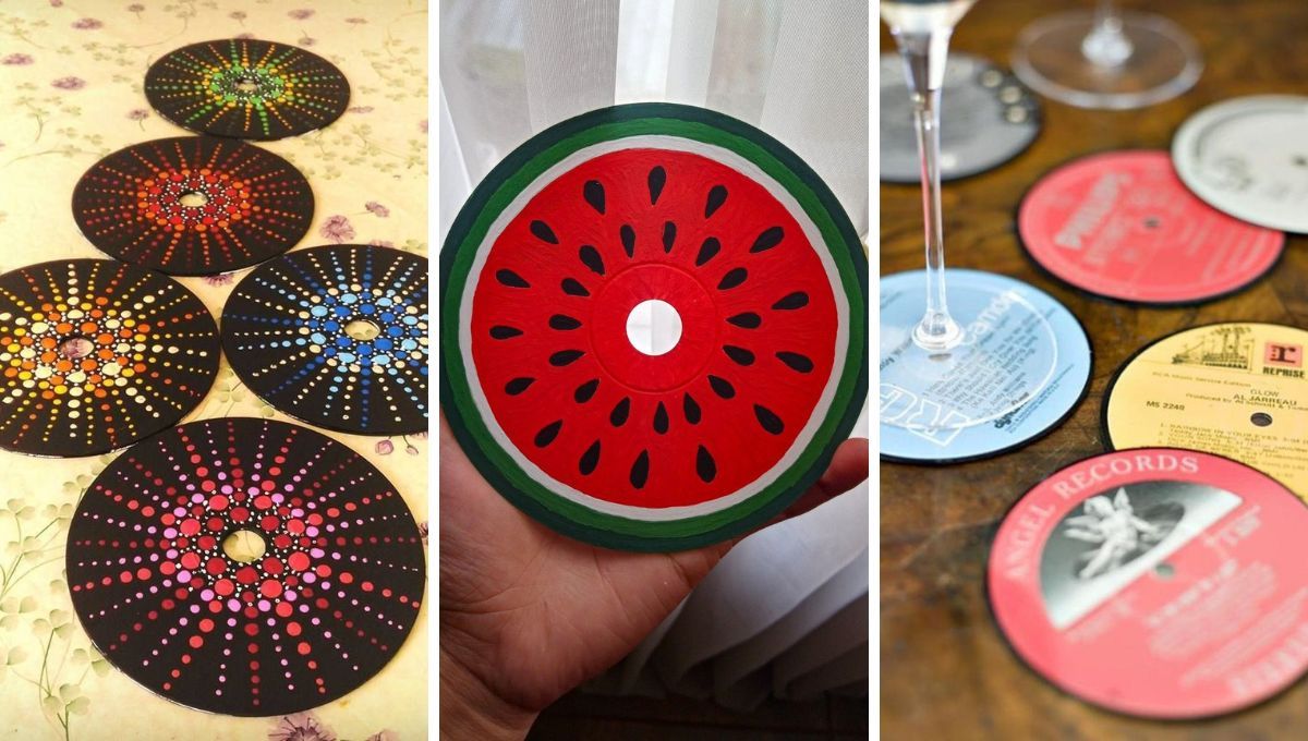 Los CD's viejos pueden aprovecharse como posa taza. Los CD's viejos pueden aprovecharse como posa taza.