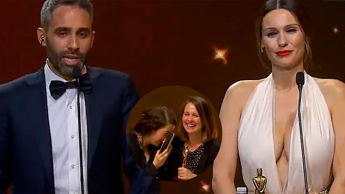 En la entrega del Martín Fierro de Oro se vivió un divertido blooper.