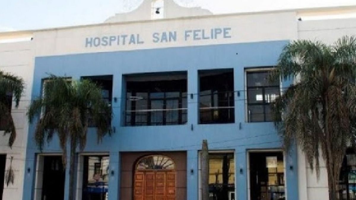 El hospital San Felipe, de San Nicolás, donde se encontraban internadas la madre, el hermano y la hija del hombre detenido