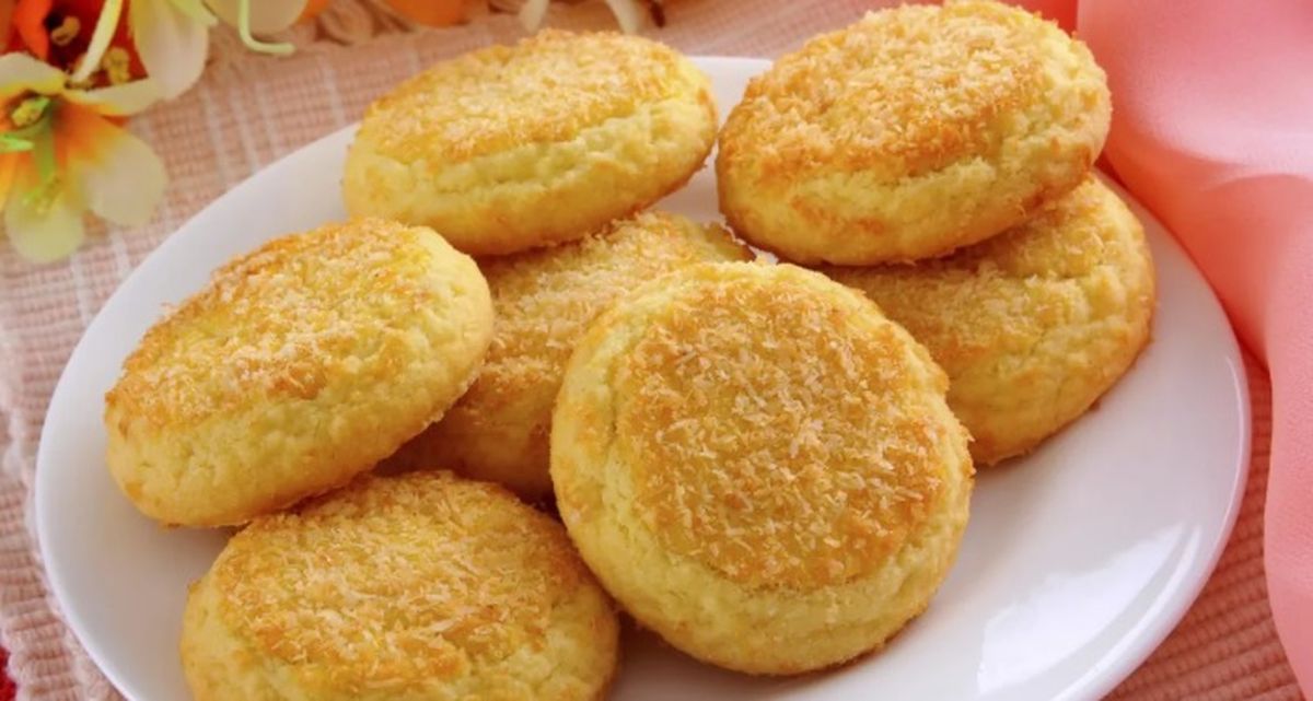 Las galletas de coco caseras llevan solo 5 ingredientes. Las galletas de coco caseras llevan solo 5 ingredientes.