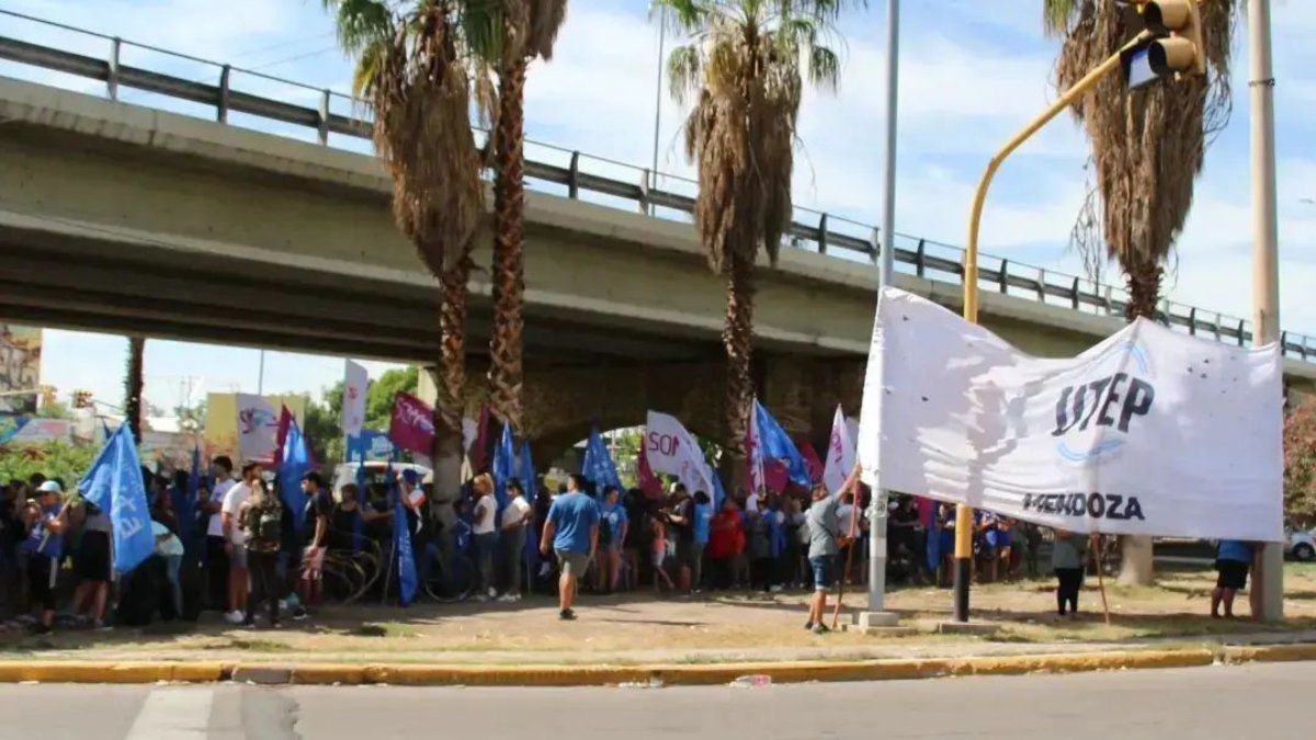 La movilización se realizó en el nudo vial el 5 de diciembre pasado.