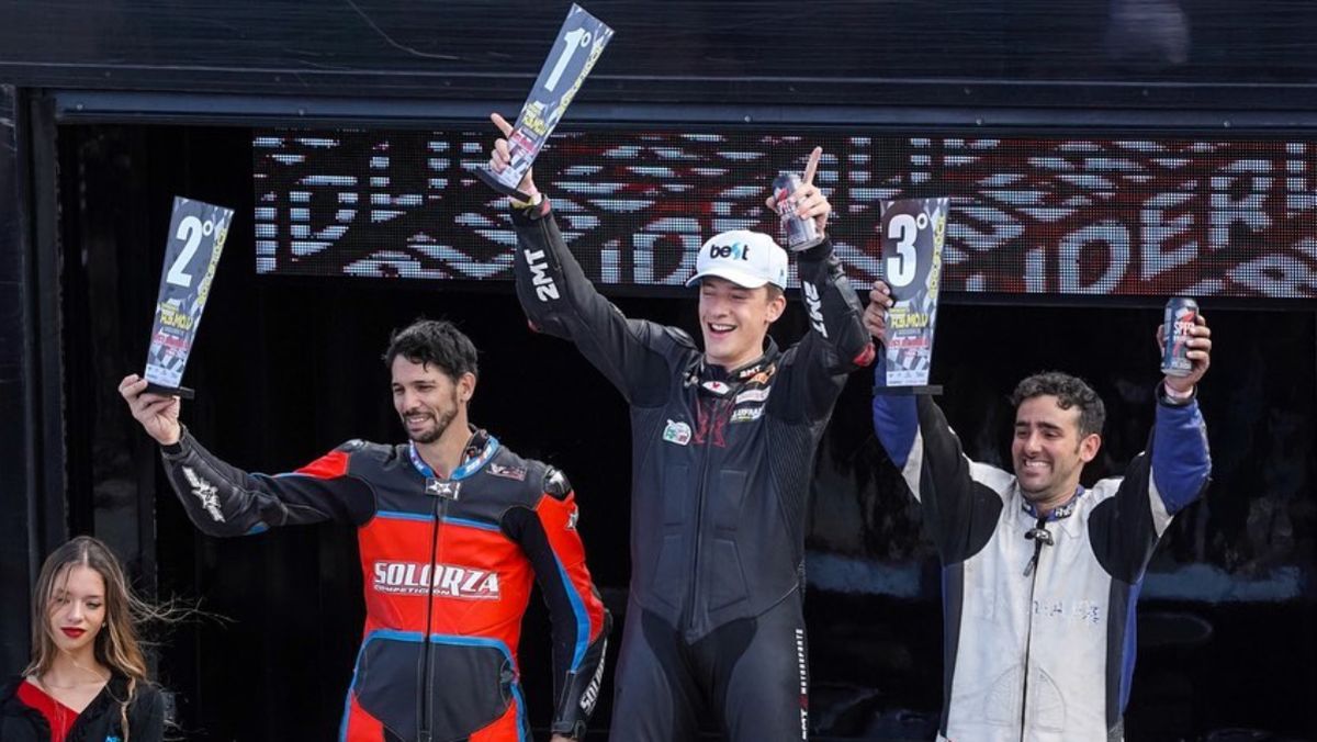 Tras el accidente del año pasado en Villicum, esta vez Pandolfino festejó en el circuito sanjuanino, ganado en su categoría en el torneo local.