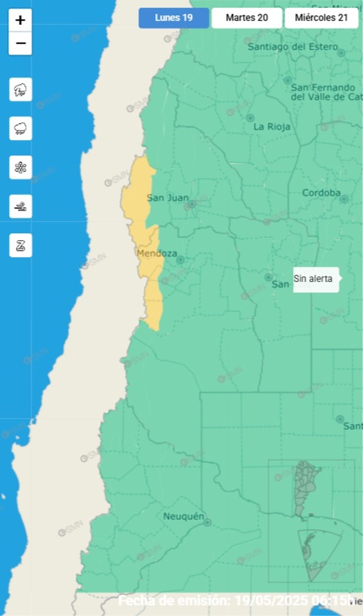 Estas son las dos provincias afectadas Estas son las dos provincias afectadas