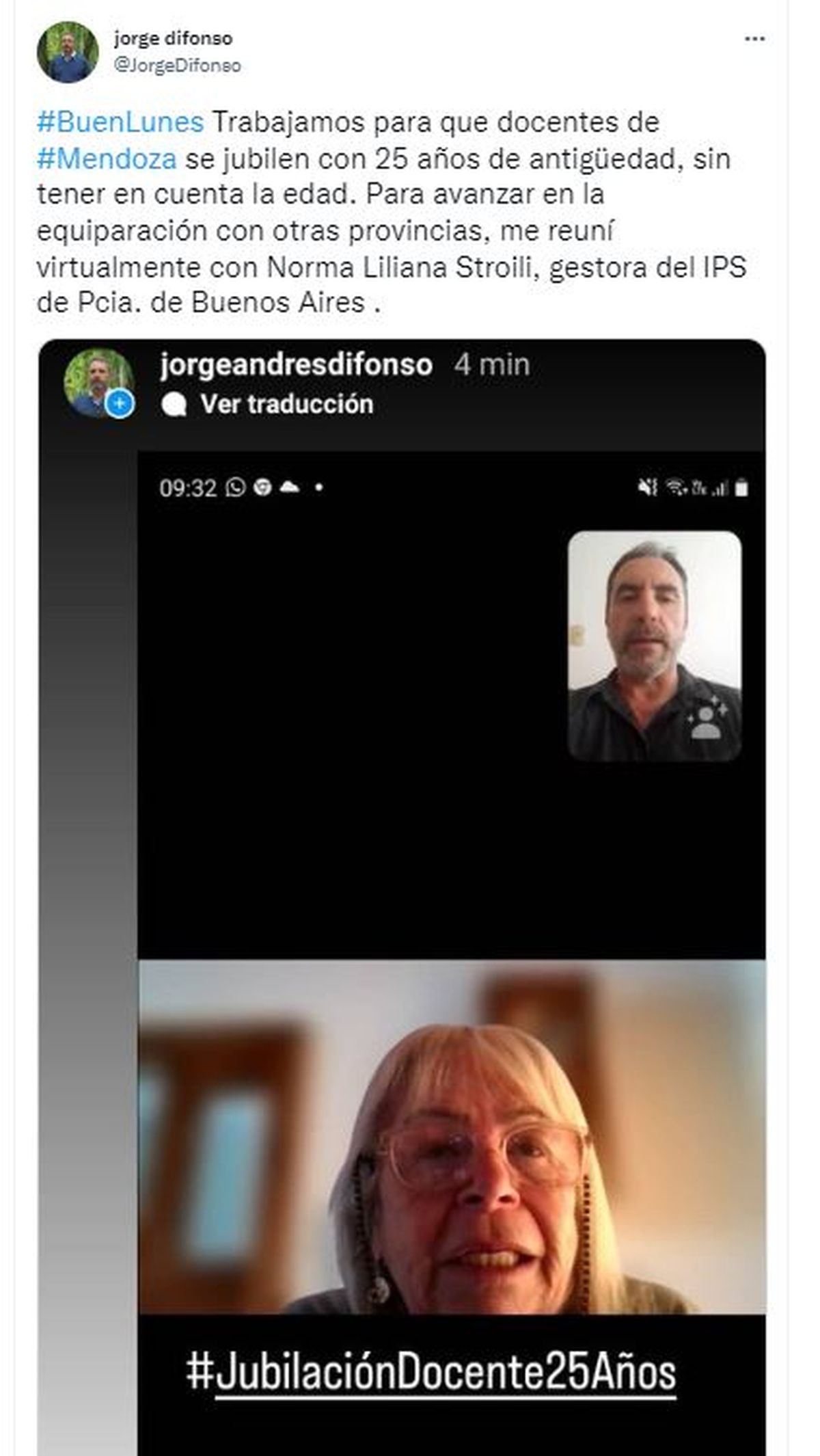 Jorge Difonso y la funcionaria de Buenos Aires.