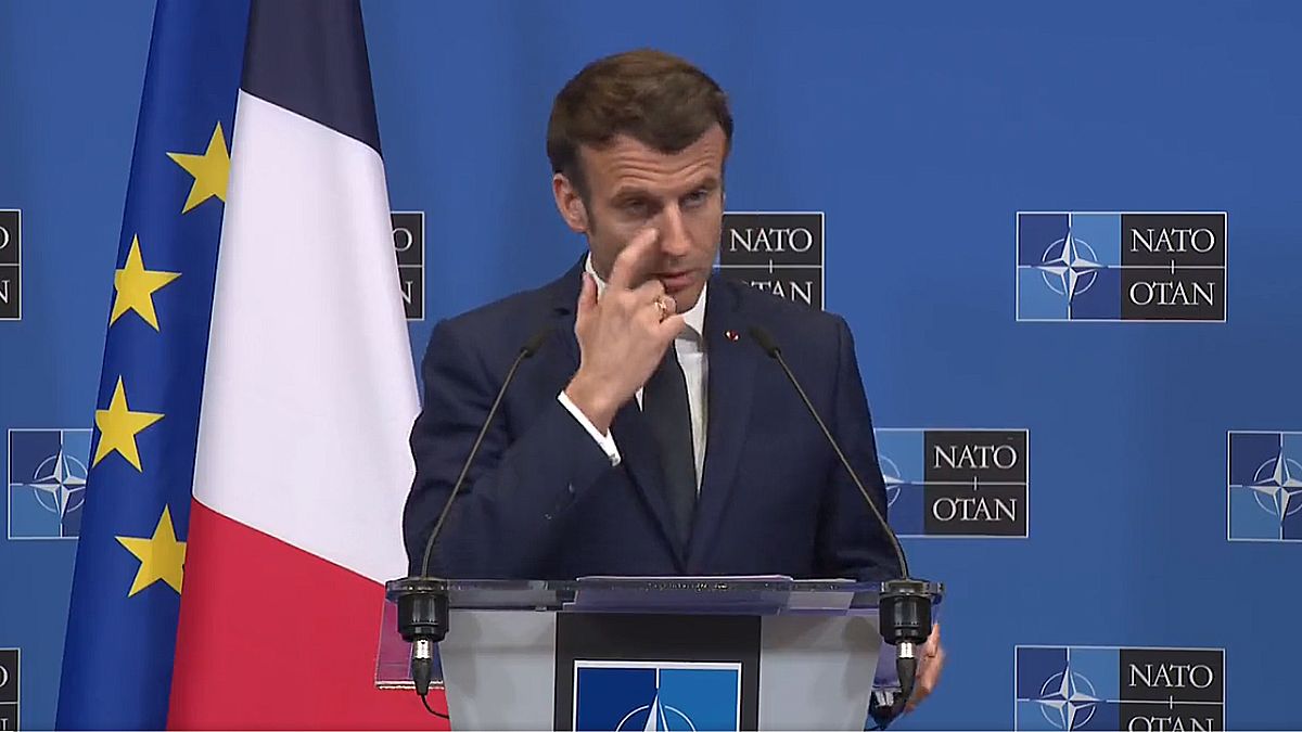 Macron durante su discurso en la Cumbre dle G7 se refirió al conflicto Rusia - Ucrania.