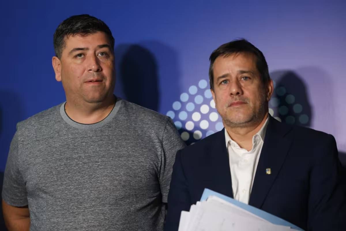 Cristian Jerónimo y Mariano Recalde. La CGT busca apoyo en el Congreso.