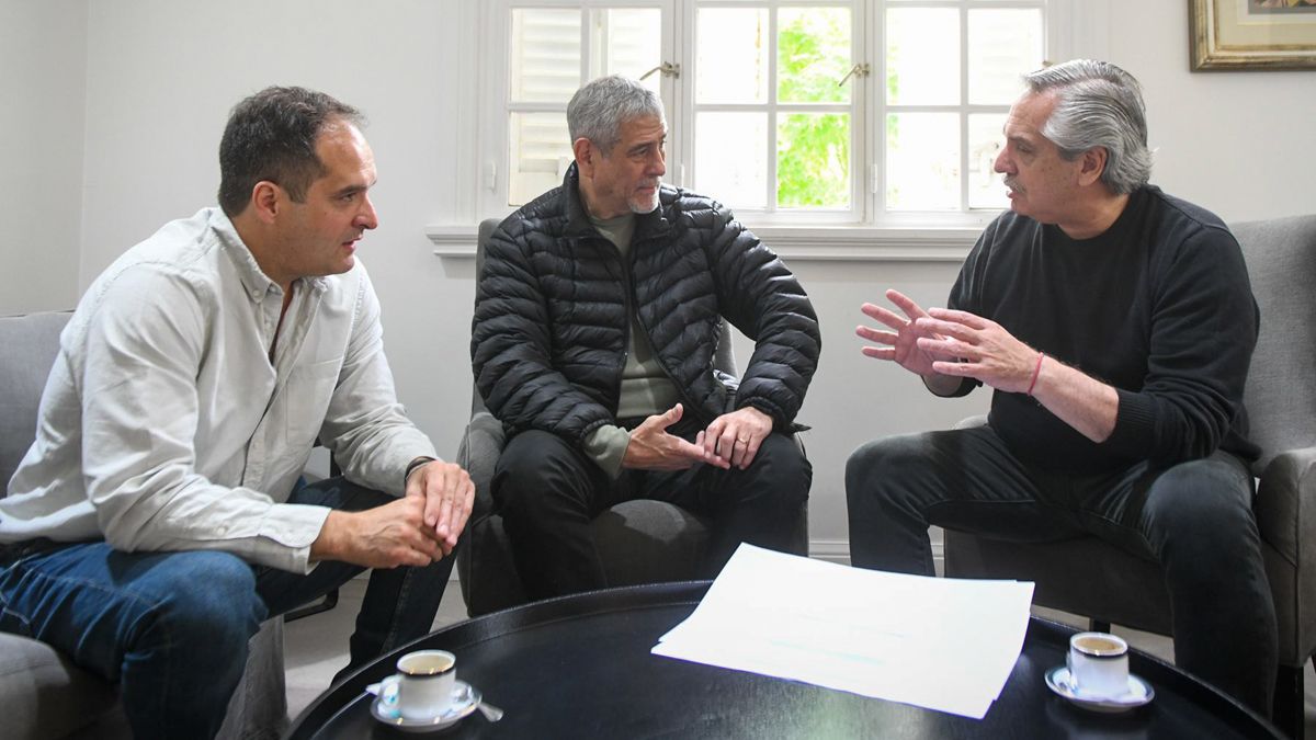 Santiago Maggioti, Jorge Ferraresi y Alberto Fernéndez.