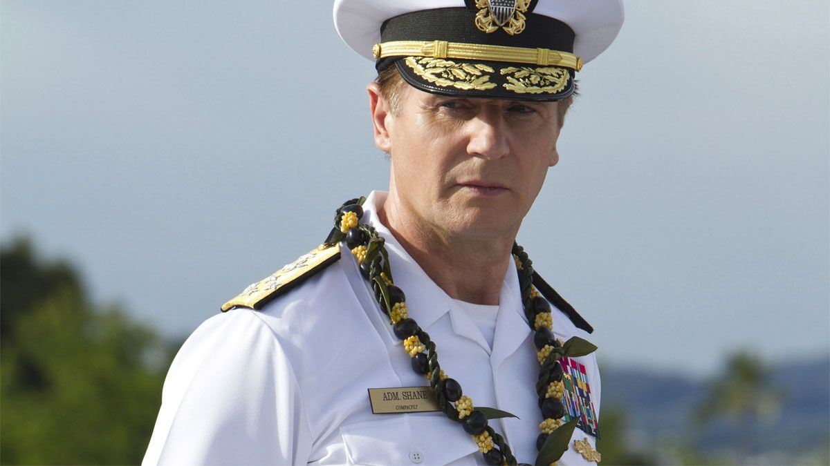 El actor Liam Neeson interpreta al almirante Terrence Shane en la película de Netflix. El actor Liam Neeson interpreta al almirante Terrence Shane en la película de Netflix.