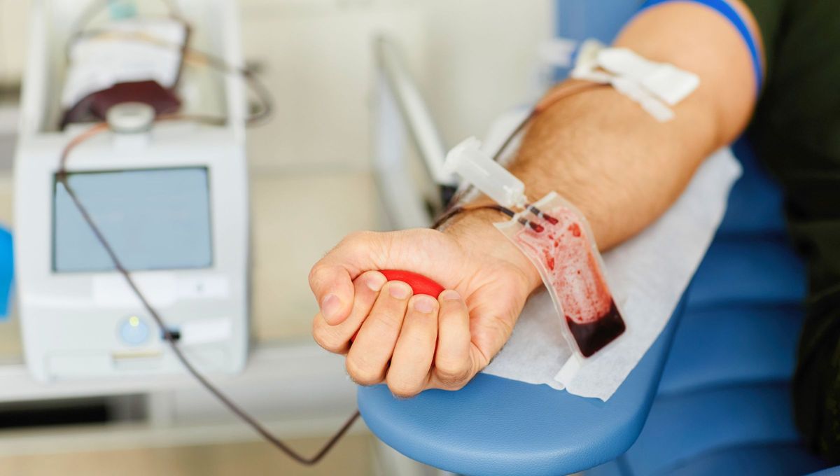 Persona donando sangre Persona donando sangre