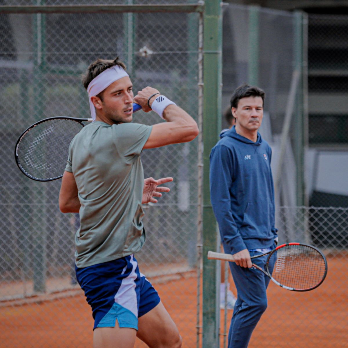 Guillermo Coria dirigi&oacute; el entrenamiento del equipo de Copa Davis