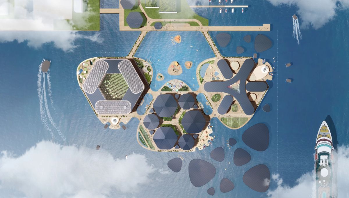 Cada plataforma de la ciudad flotante tiene una función especial 