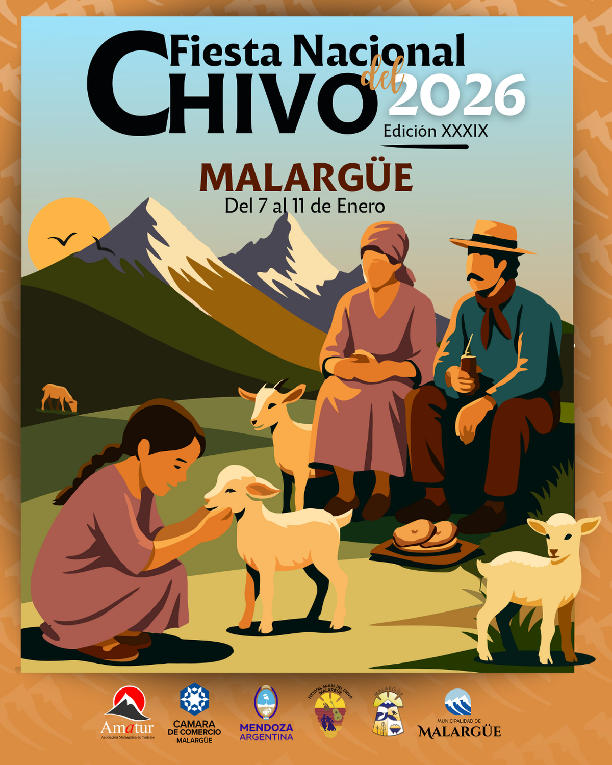 Afiche de la Fiesta Nacional del Chivo 2026 que se realizar&aacute; en Malarg&uuml;e.