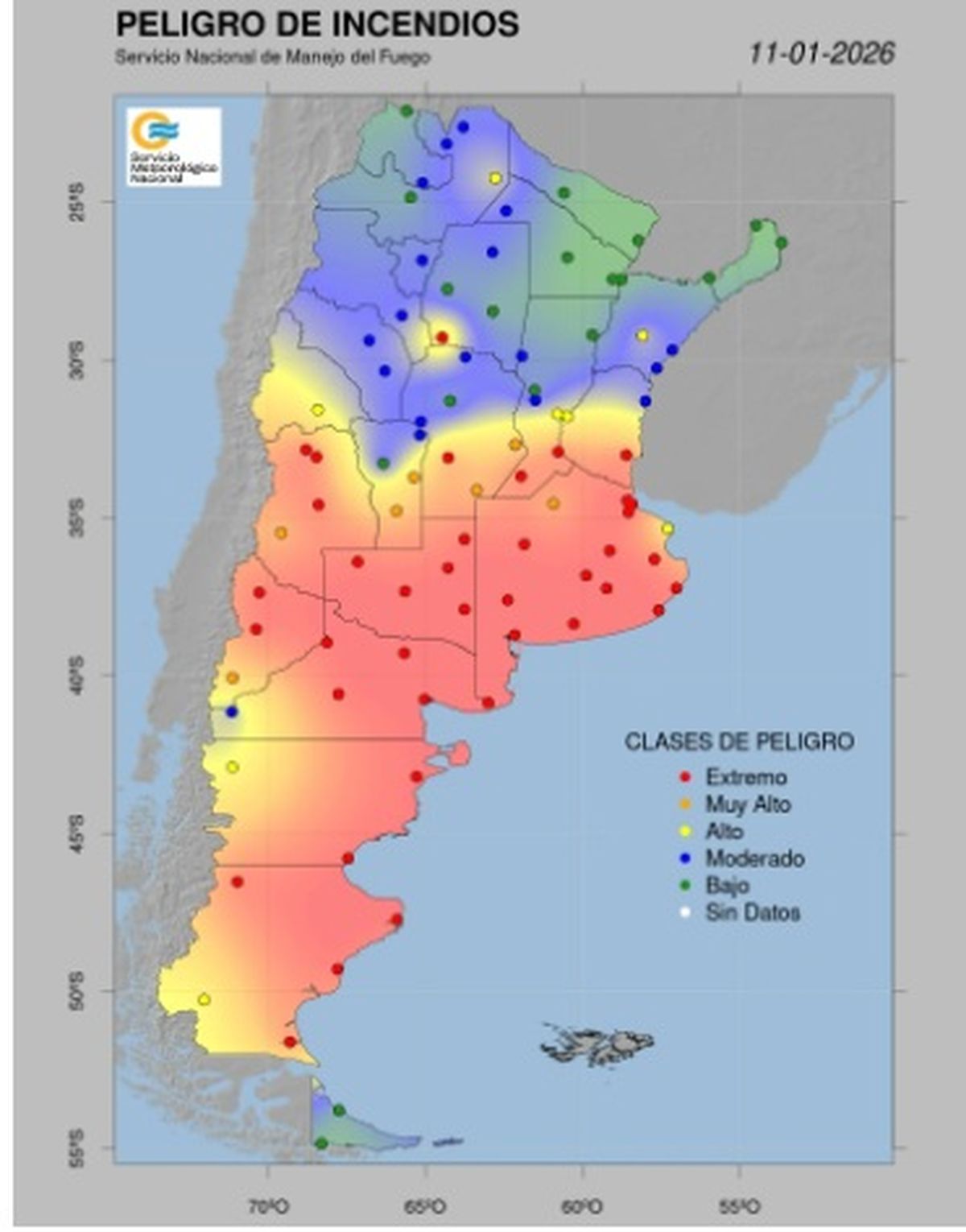 Estas son las zonas que se encuentran con alto riesgo.