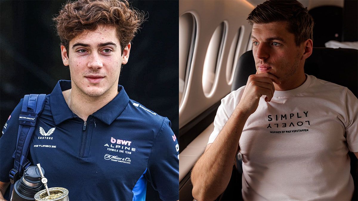 Franco Colapinto y Max Verstappen.