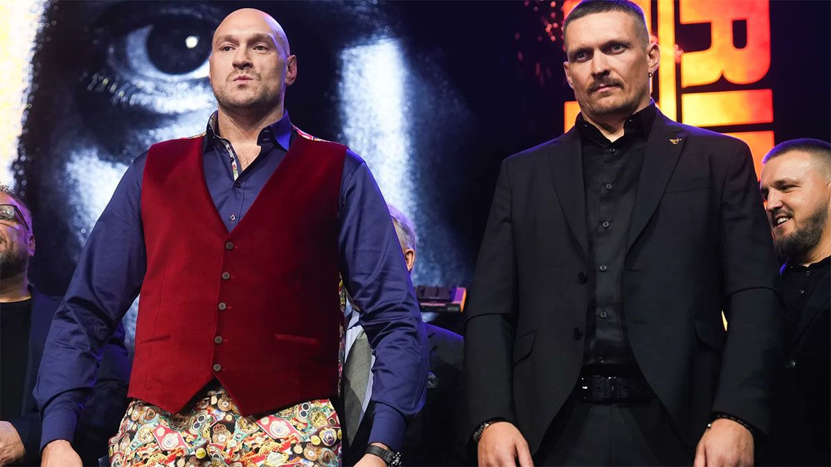Tyson Fury y Oleksandr Usyk. Tyson Fury y Oleksandr Usyk.