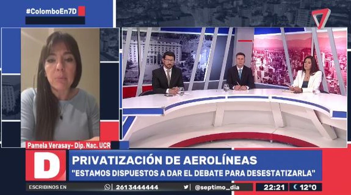 Pamela Verasay habló con 7D y marcó que la postura del bloque de la UCR es acompañar la desestatización de Aerolíneas Argentinas. Pamela Verasay habló con 7D y marcó que la postura del bloque de la UCR es acompañar la desestatización de Aerolíneas Argentinas.