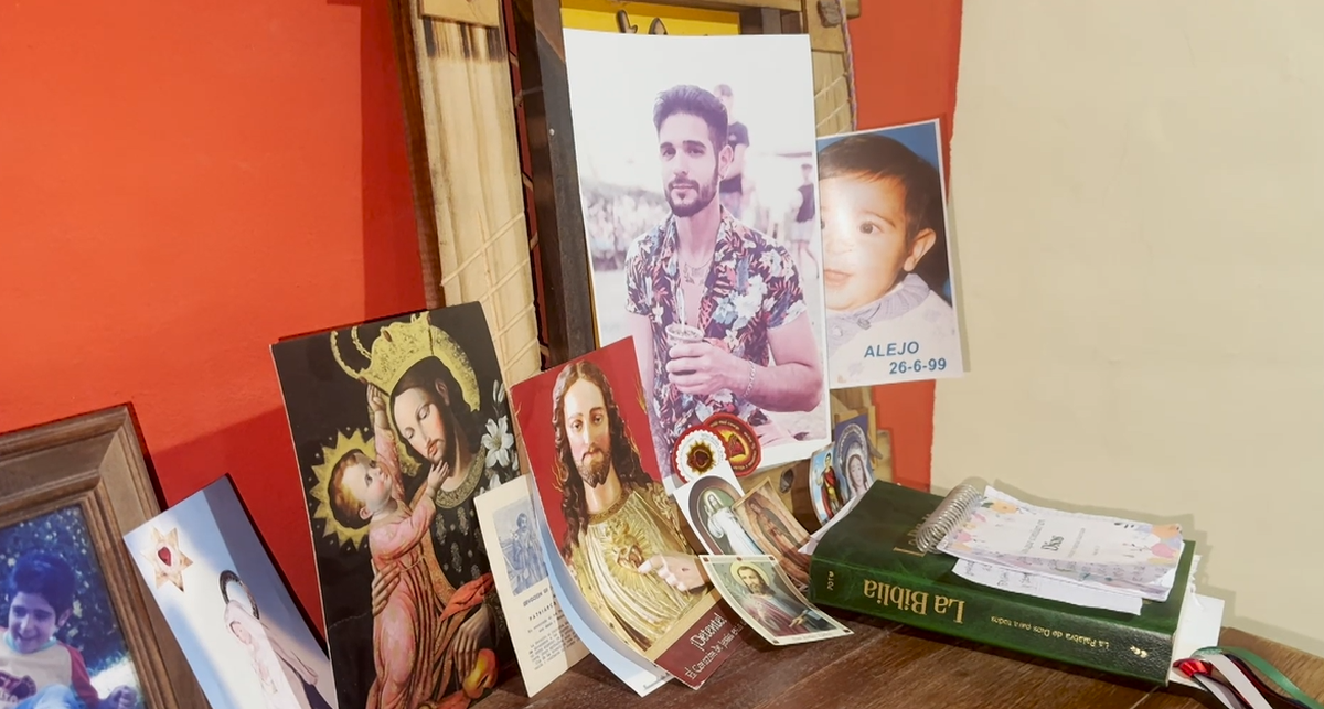 El rincón de Sandra González recordando a su hijo. El rincón de Sandra González recordando a su hijo.