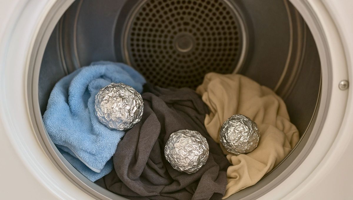 Por qué hay que poner bolitas de papel aluminio en la secadora de ropa y para qué sirve