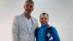 Francisco Suárez con Sergio Goycochea, una de las figuras de DT: La Misión.