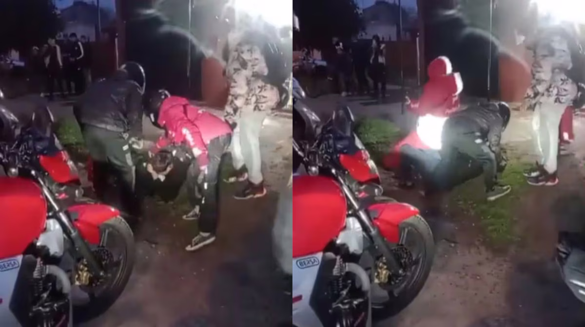 Ladrón. Un grupo de repartidores persiguieron a un ladrón que le había robado la mota a un colega y lo golpearon. Ladrón. Un grupo de repartidores persiguieron a un ladrón que le había robado la mota a un colega y lo golpearon.