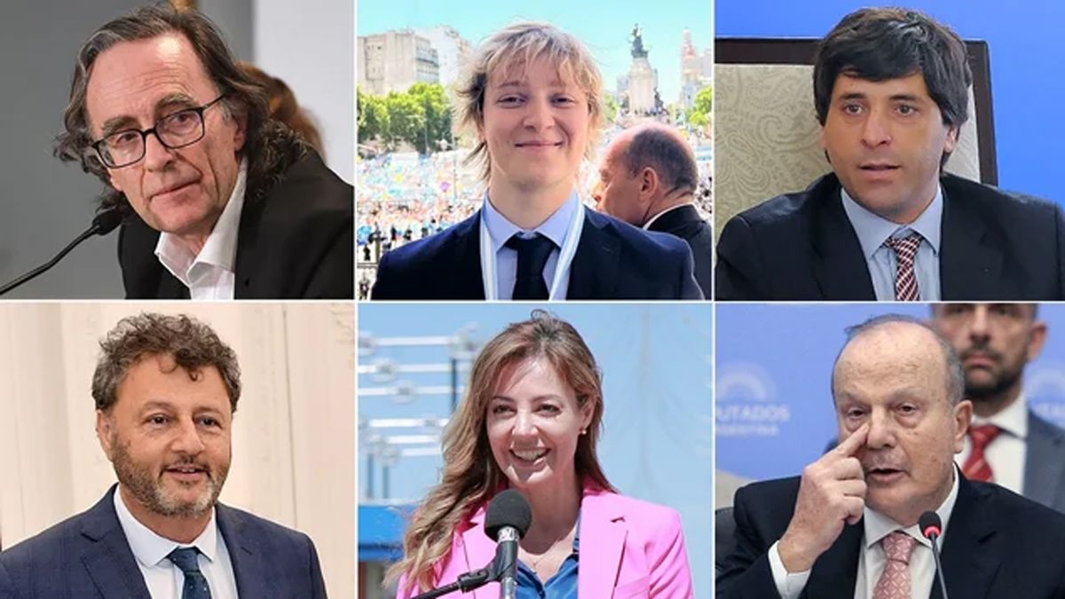 Algunos de los funcionarios desplazados del gobierno nacional: Osvaldo Giordano, Iñaki Gutiérrez, Sebastián García de Luca, Omar Yasin, Flavia Royón y Guillermo Ferraro. Foto NA.