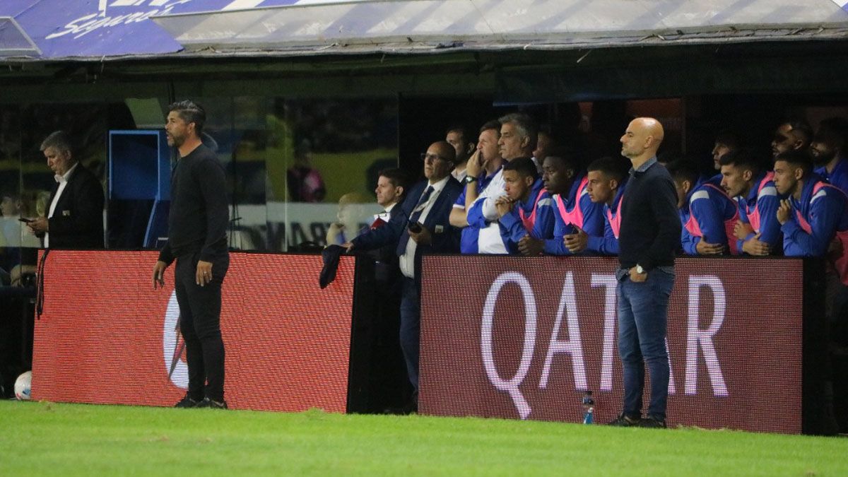 Sergio Gómez y Favio Orsi se fueron con bronca por el empate de Godoy Cruz ante Boca Juniors, en La Bombonera.