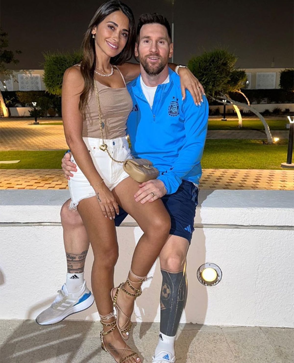 Lionel Messi y Antonela Roccuzzo, más bellos que nunca en el Mundial Qatar 2022.