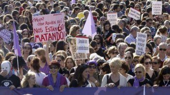 Una marea feminista marchó en Madrid contra la violencia  machista