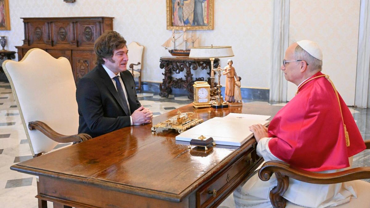 El encuentro entre el presidente Javier Milei y el papa León XIV.