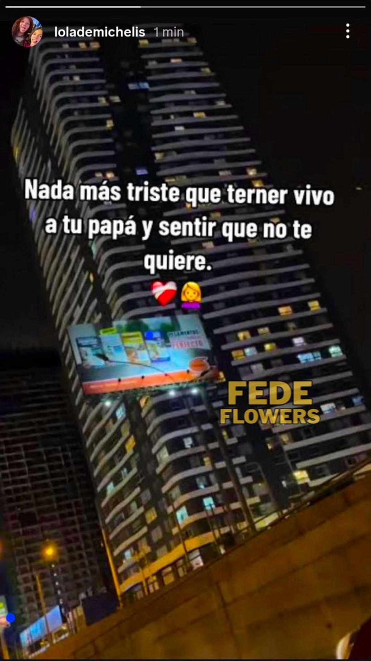 El posteo de Lola Demichelis contra Mart&iacute;n Demichelis.