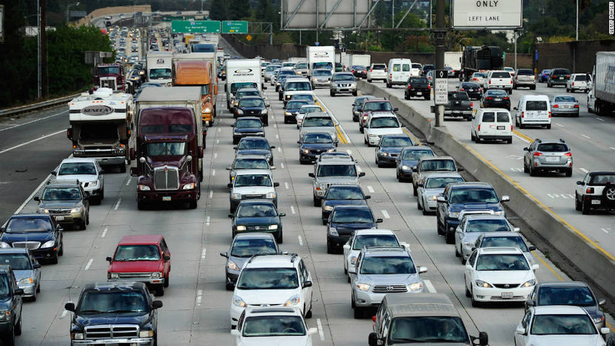 Imagen representativa de una carretera abarrotada de tráfico en Estados Unidos. Imagen representativa de una carretera abarrotada de tráfico en Estados Unidos.