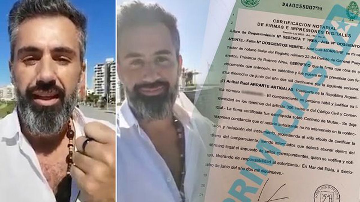 Aníbal Raúl Arrarte Artigalas, pretendiente de Susana, tiene denuncias por estafas.