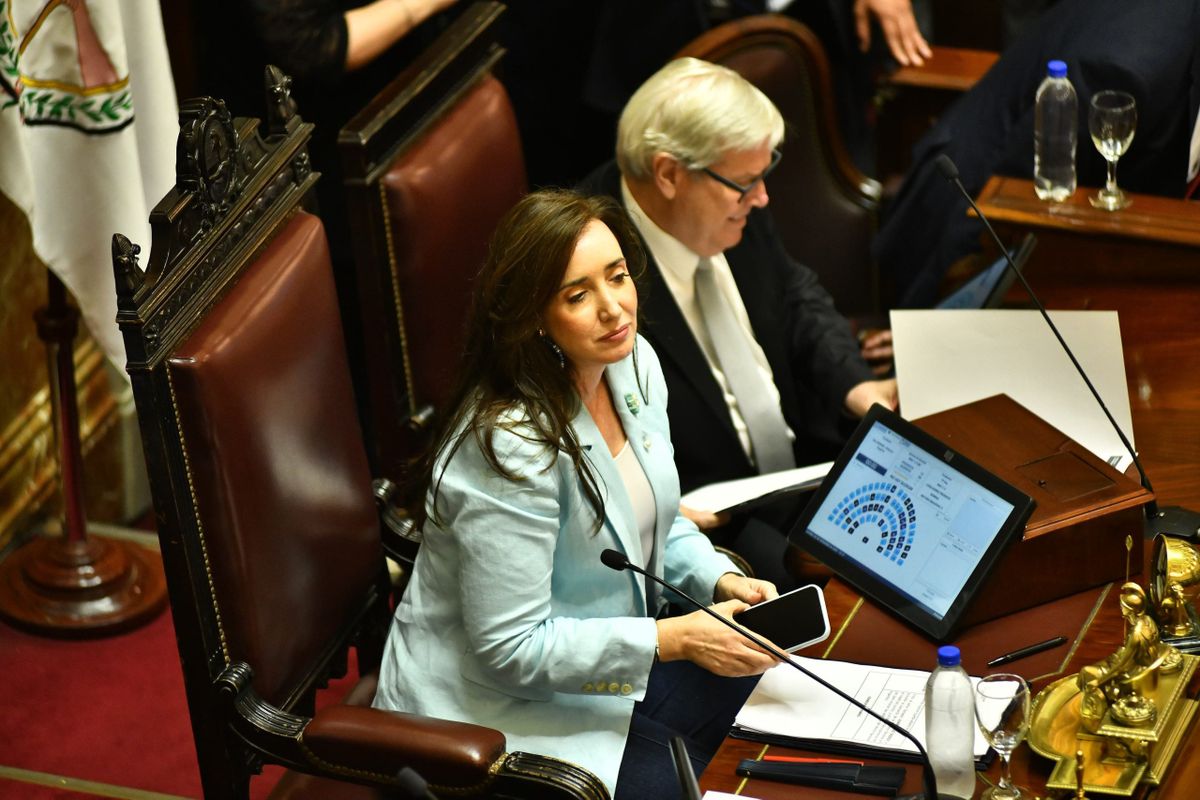 Victoria Villarruel no presidi&oacute; toda la sesi&oacute;n de este viernes en el Senado.