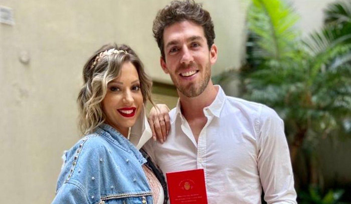 Noelia Marzol y su esposo Ramiro Arias.