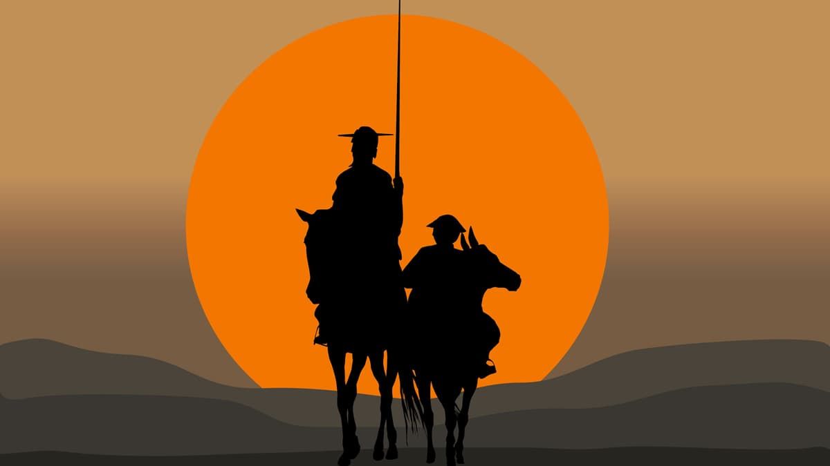 Don Quijote de la Mancha es una novela escrita por el español Miguel de Cervantes Saavedra. Don Quijote de la Mancha es una novela escrita por el español Miguel de Cervantes Saavedra.